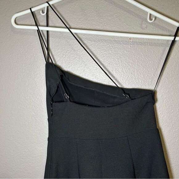 NEW Abercrombie & Fitch black strappy one shoulder mini dress women’s size XXS - Picture 7 of 11
